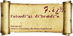 Faluvégi Ábrahám névjegykártya